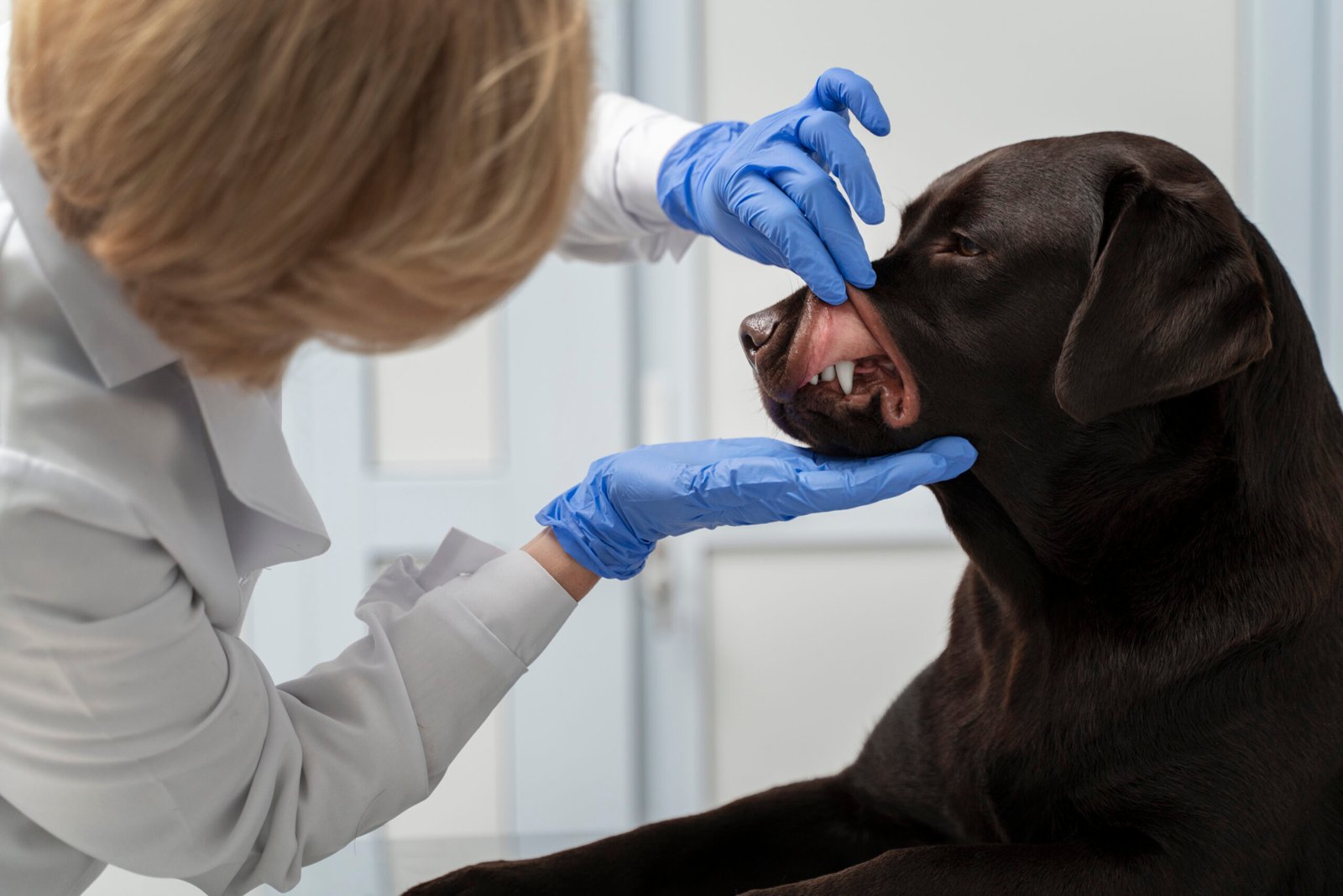 close-up-doctor-checking-dog